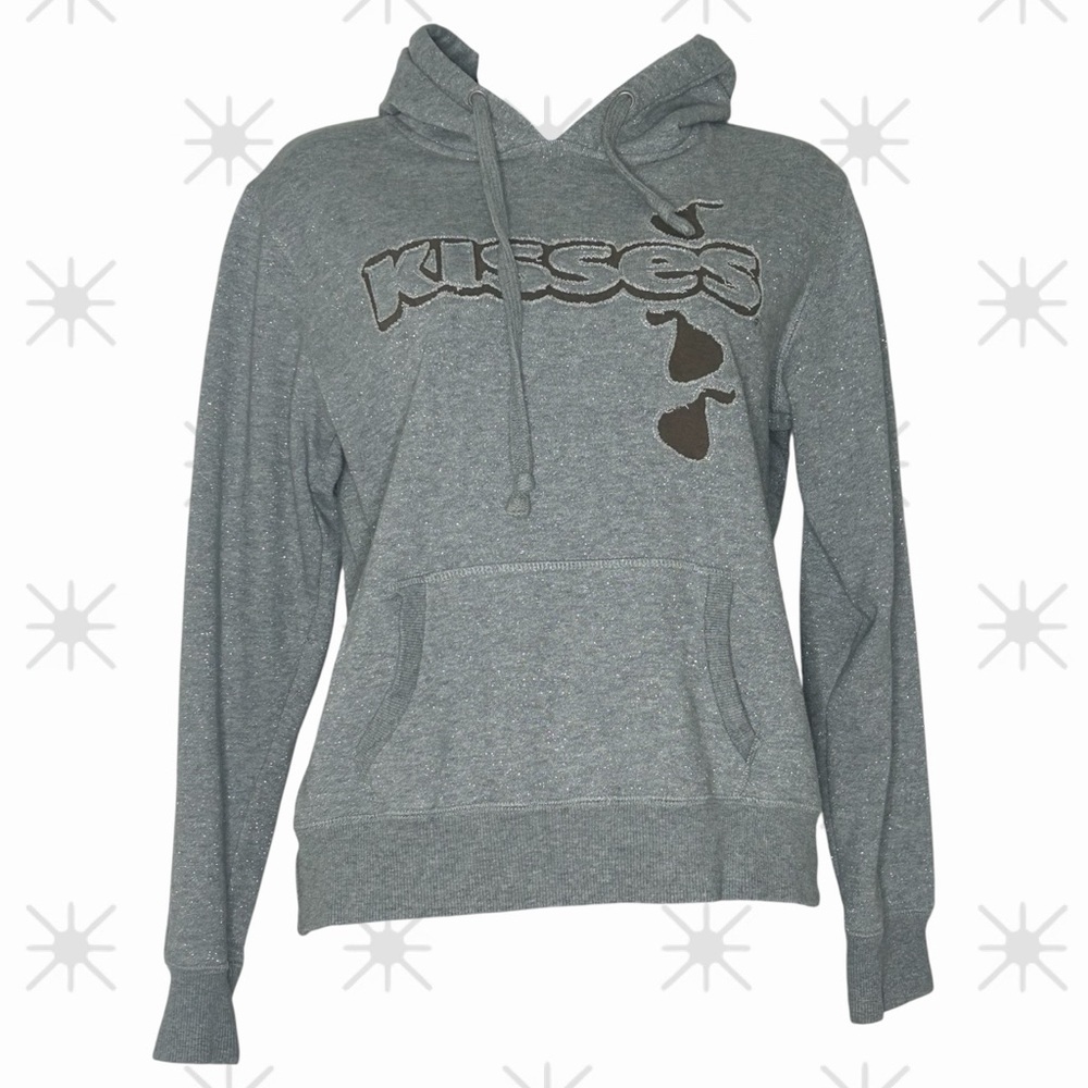 Camp David “Kisses” Hoodie Small – Retro Y2K Graphic Chocolate Logo Sweatshirt
